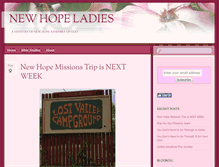 Tablet Screenshot of newhopeladies.com